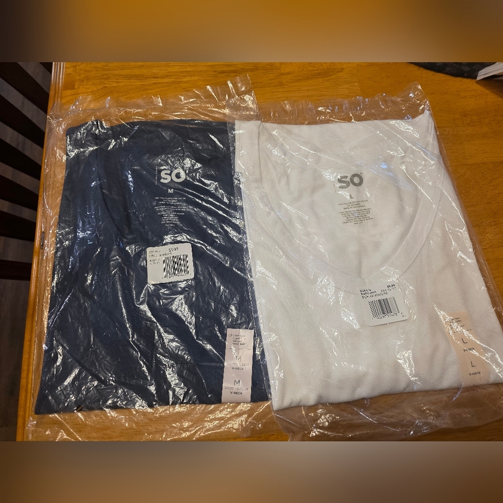 SO Short Sleeve Navy and White Tees